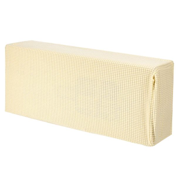 sourcing map Air Conditioner Cover 31-34 Inch Knitted Elastic Cloth Dustproof for Wall-Mounted Units Split Indoor AC Covers Beige