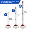 2 Pack EasyWring Microfiber Spin Mop Replacement Set-Reusable Mop Refills Heads for EasyWring 1-Tank System,Include 1 Triangle Mop Base and 30-58in Mop Handle,2 Pack Spin Mop Replace Head