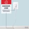 6 Ft Extension Cord with 3 Electrical Power Outlet - 16/3 Durable White Cable