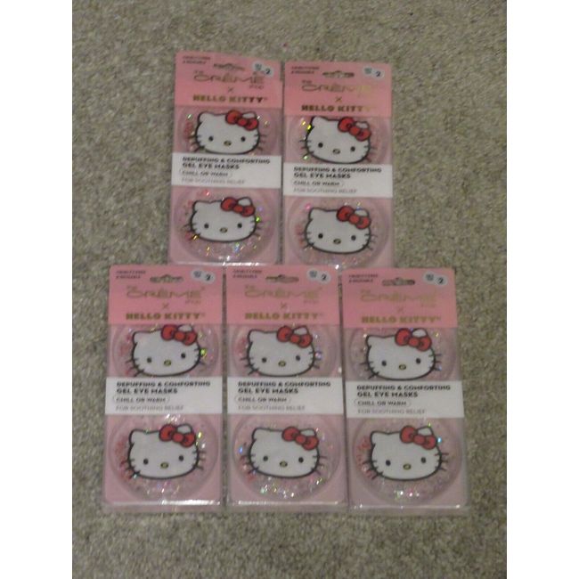 Hello Kitty Creme Shop Depuffing & Comforting Reusable Gel Eye Masks ~~5 SETS~~