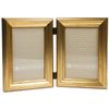 Lawrence Frames 4x6 Hinged Double Sutter Burnished Gold Picture Frame