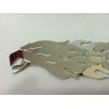 Stainless Steel Chrome Screaming Eagle Flame 3-D Emblem for Tool box & Cabinets 