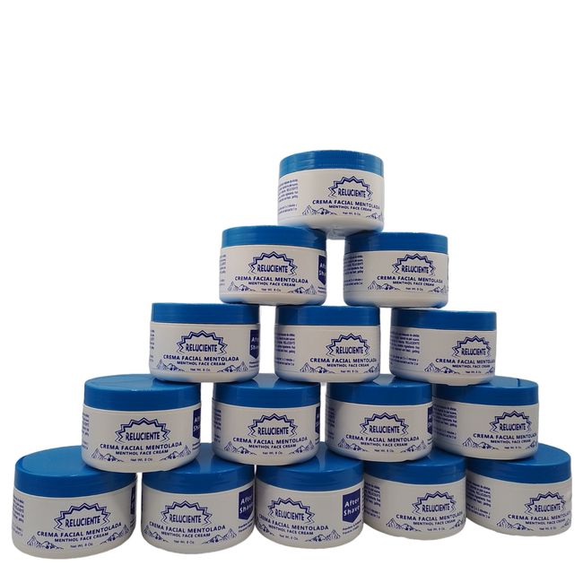 RELUCIENTE – SET OF 15 MENTHOLATED FACIAL CREAM 8 OZ