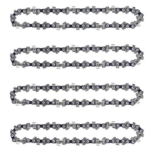 4 Pack 8 Inch Chainsaw Chains Replacement 1/4" Pitch 47 Drive Links .043" Gauge for Mini Cordless Electric Chain Saw