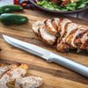 RADA Cutlery Stubby Butcher Knife (R106), 5.38" Stainless Steel Hollow Ground Blade, Made in USA, Silver Handle