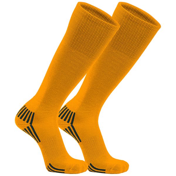 Franklin Sports Youth-Baseball + Softball Socks - Yellow-Baseball + Softball Knee Socks for Kids - Boys + Girls Tall Sports Socks - Youth Medium, Gold