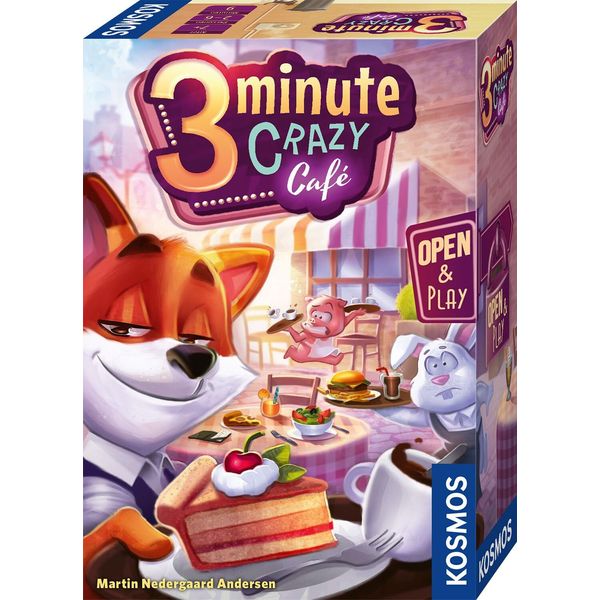 Thames & Kosmos - 3 Minute Crazy Cafe - Open & Play, Fun Card Game, Fun Dice Game, Family Games for Game Night, Board Games for Adults and Kids, For 2 to 6 Players, Ages 7+