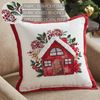 VHC Brands Candy Cane Cottage Pillow 12x12
