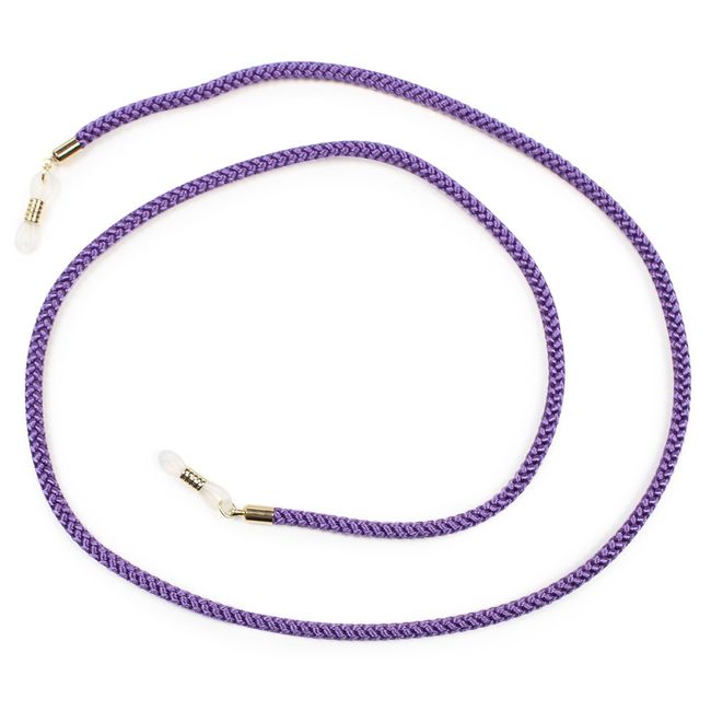 Pearl Glass Cord Edo Cord, Made in Japan, 27.2 inches (69 cm), Purple