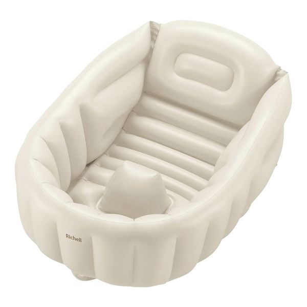 Richell Plush Baby Bath K Antibacterial Beige