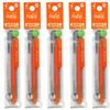 Pilot LFBKRF12EFO FriXion Ball Refill, 0.5mm, Orange, 1 Pack x 5 Pack Set