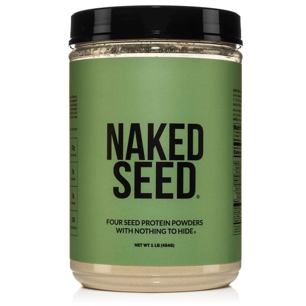 NAKED nutrition Naked Seed - 4 Seed Protein Powder, Only 4 Ingredients - Chia, Watermelon, Sunflower and Pumpkin Seed - Gluten-Free, Soy Free, Vegan, No Gmos, No Artificial Sweeteners - 15 Servings