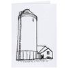 Large (A4) 'Grain Silo' Blank Greeting Card (GC00066170)