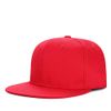 Boolavard Infant to Toddler Kid's Plain Structured Flatbill Snapback Cap (UK, Alpha, One Size, Red)