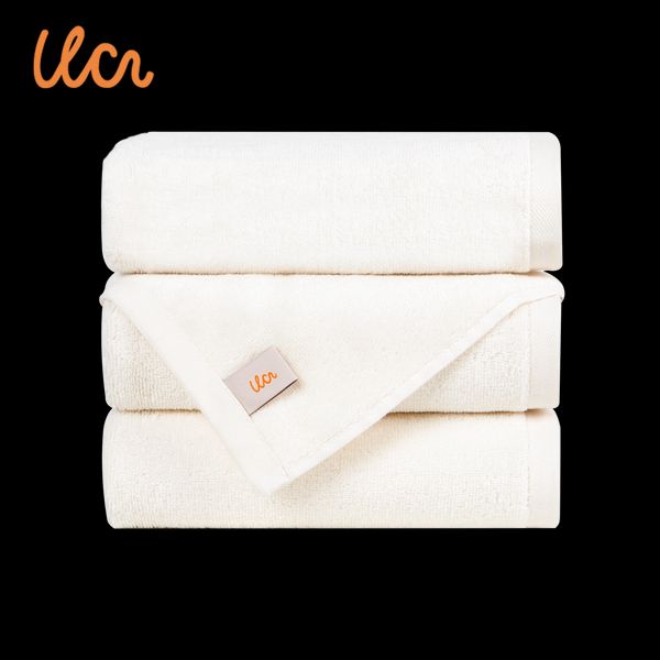 [Guaranteed Arrival]Little Cali Organic Baby Bath Towel Non-fluorescent Organic Newborn Towel 300g 3-piece set