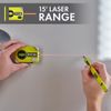 NEW Compact Red Laser Level 15ft Range Push Pins for Wall Mounting Hands Free