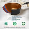 NutriChef 14-pcs Non-Stick Luxurious Stackable Cookware Set PFOA/PFOS FREE
