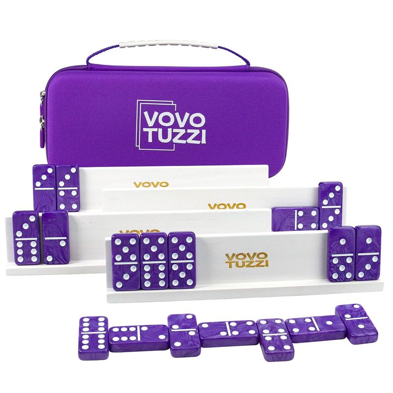 Dominos Set for Adults – Dominoes - Classic Board Games - Juegos de Mesa - Double 6 Dominoes for Family Games for Kids and Adults - Double Six Standard Dominos Set 28