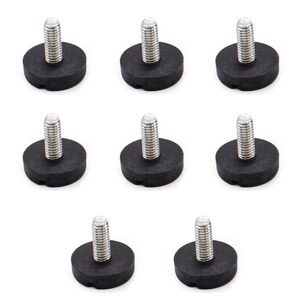 LOYELEY Leveling Foot 8 Piece Cloak Fixed Legs M6 x 15mm Leveling Feet Furniture Moving Pad Furniture Adjuster Leveling Pad Adjustable Black