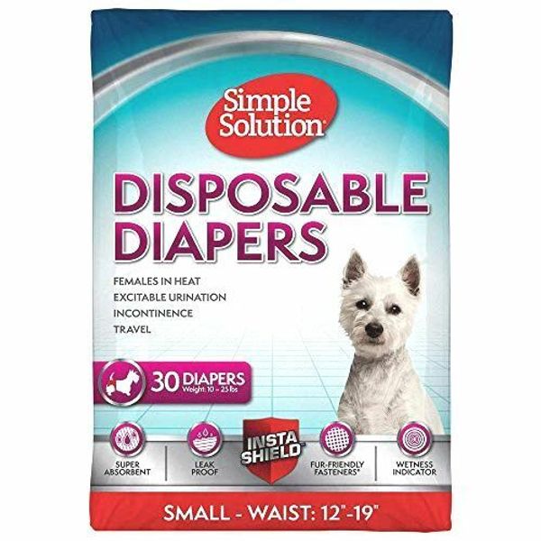 Simple Solution True Fit Disposable Dog Diapers for Female Dogs | Super Absorben