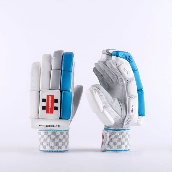 GRAY NICOLLS GN400 Batting Gloves - WHITE/BLUE - NEW FOR 2023 (J/RH)