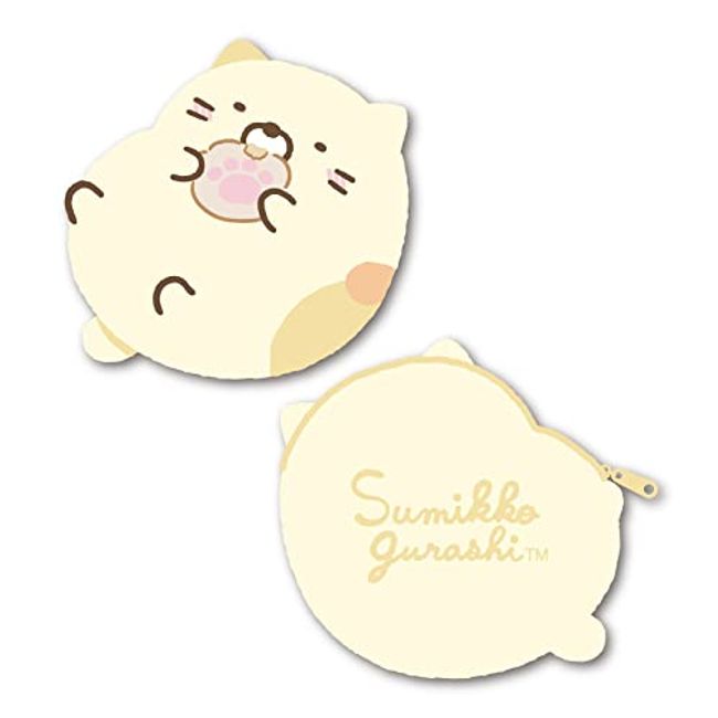 Sumikko Gurashi Cat Sister and Cock Shop Mofumofu Die Cut Coin Case D: Cat