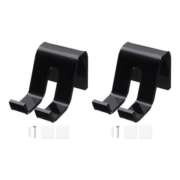 sourcing map 2pcs Controller Wall Mount Holder Universal Controller Holder Stand Non-Slip Pad Adjustable Wall Mount Adhesive/Screws with Screws for Controller & Headphones