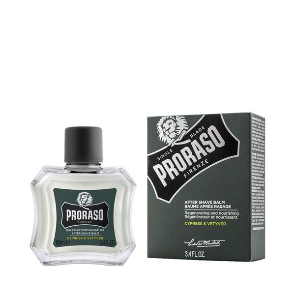 PRORASO Aftershave Balm Cypress & Vetiver Aftershave Emulsion Shaving Skin Care Made in Italy 100ml Cream