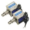 2PCS JF-0826B DC12V Open Frame Solenoid 10mm Stroke Push Pull Type Electronic DC Electromagnet 20N Force