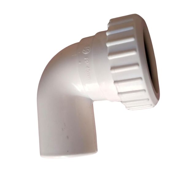 Waste Compression 40mm Swivel Elbow Bend (Pack of 2)