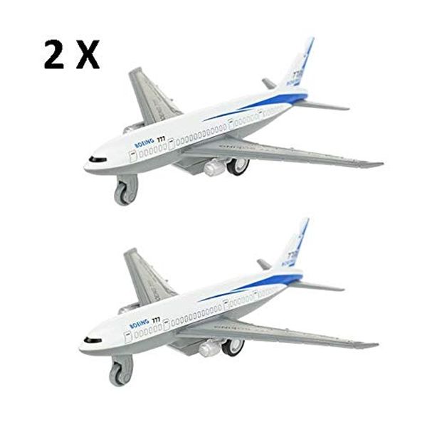 UMKYTOYS 2 Diecast Model Aeroplanes Commerical Aircraft Airline Toy