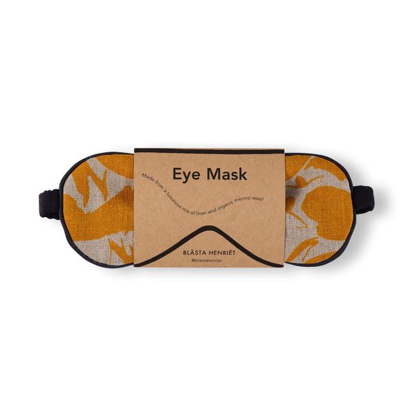 Sleep Eye Mask by Blästa Henriët in Merino/Yellow Linen. Naturally Antibacterial, Breathable and Free from Chemicals