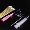 Airgoesin Tonsil Stone Removal Set: 1 Stainless Steel Tonsil Stone Removal Tool, 1 Longer Tonsillolith Exorcism Kit with LED Light, 50 Swabs and 1 Curved Irrigator Syringe to Get Rid of Bad Breath