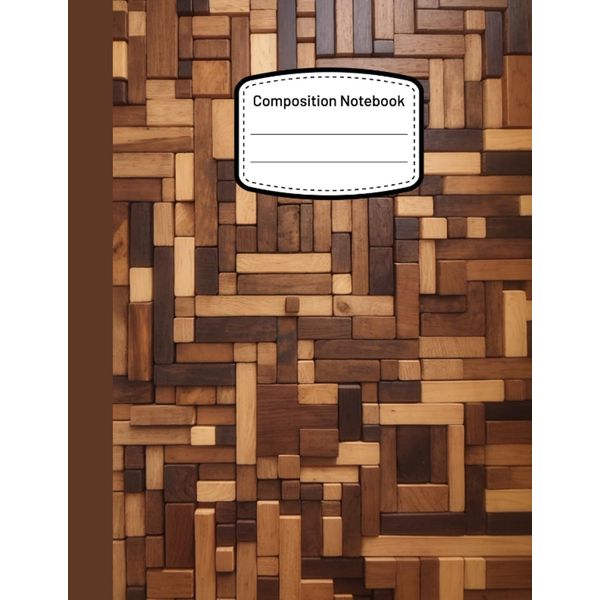 Composition Notebook: Wooden Blocks Stacked up in Different Sizes Journal | 100 Pages - Wide Ruled Paper - 8.5 x 11 Interior - Margin (Notebook, ... & Password Book, Diary, Composition Book)