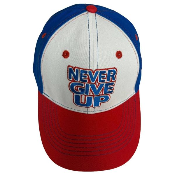 JOHN CENA Red White Blue Never Give Up Baseball Cap Hat
