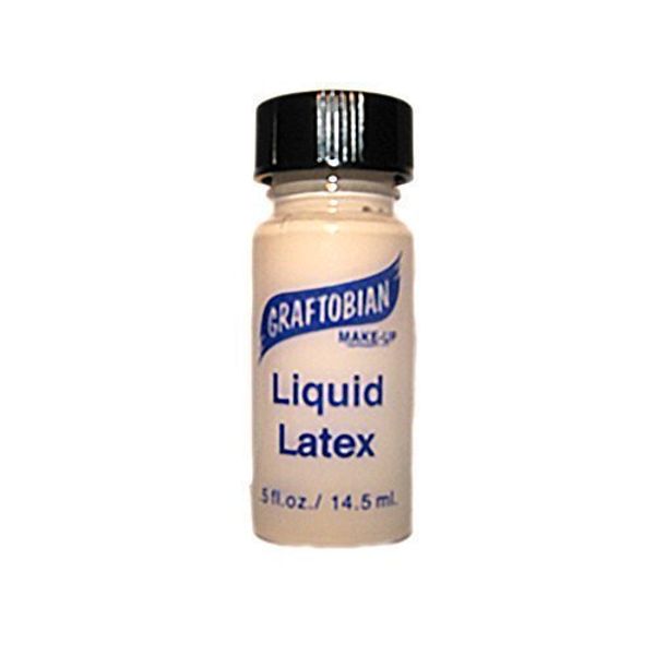 Graftobian Liquid Latex SFX Makeup - Professional Skin Safe Adhesive for Special Effects and Body FX, For Theatrical Stage, Cosplay, and Halloween Makeup, 0.5 ounce