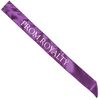 Anderson's Satin Prom Royalty Sash, Purple with White Imprint