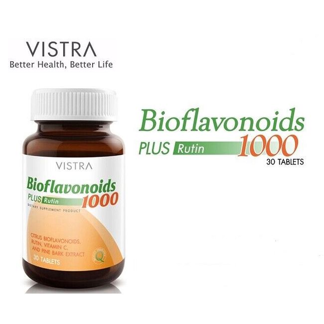 Vistra Bioflavonoids 1000 Plus Rutin Increase Blood Circulation 30 Tabs