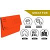 JMS we create smile - A4 Half Flap Rigid Card Document Wallets in Assorted Colours - Pack of 5