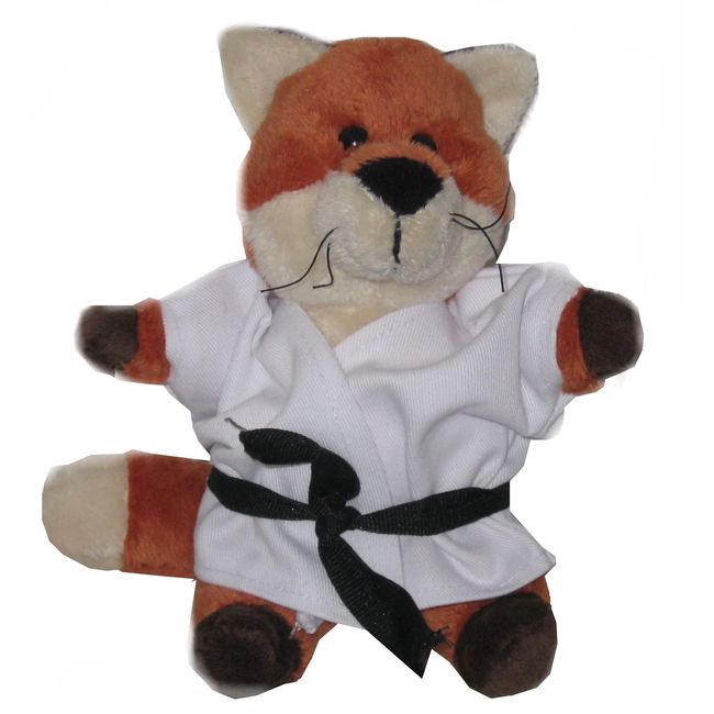 BAY Sports Fuchs Gingo Kampfsport Karate Plüschtier Kuscheltier Stofftier Taekwondo Judo Glücksbringer Maskottchen Kickboxen MMA Krav MAGA Geburtstag Geschenk Kinder Erwachsene