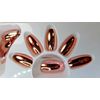 LA Colors Pixie Nails Shiny Rose Gold Chrome GLUE-On Medium coffin