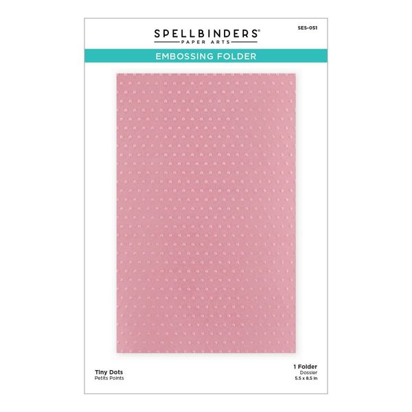 Spellbinders Tiny Dots Embossing Folder from The It’s My Party Too Collection, ONE