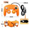 OSTENT Wired Shock Game Controller Compatible for Nintendo GameCube NGC Video Game Color Orange