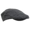 Atano Mens Adjustable Herringbone Flat Cap Blue Grey