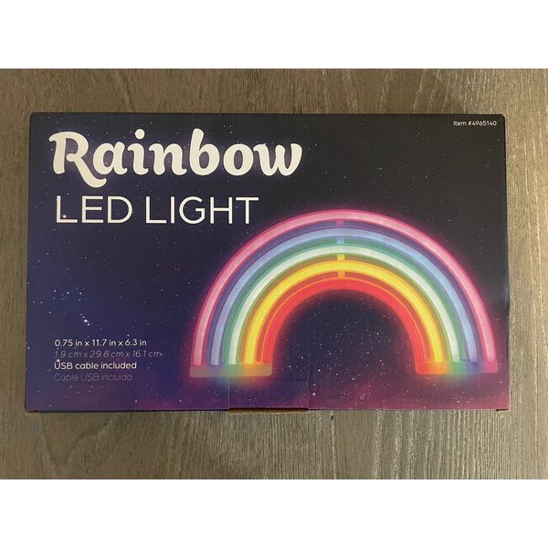 RAINBOW Neon Sign LED Lights Bedroom Night Light Lamp Kids Room Home Wall Art