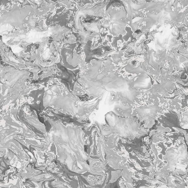 YöL Elixir Liquid Marble Effect Wallpaper Swirls Silver Grey Metallic Shimmer