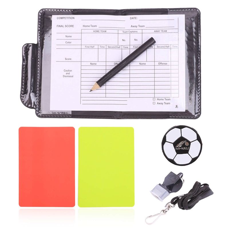 Soccer Referee Set, Referee Cards, Red and Yellow Cards, Record Paper ...