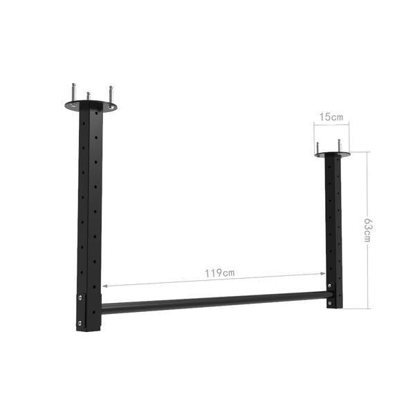 Ceiling Pull-up Ceiling Height Adjustable Horizontal Bar Balcony Fitness Equipment Single Pole Frame Height Adjustable, K0151-01 Length 98cm