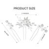 Unicra Flower Wedding Bride Hair Pins Silver Crystal Hair Accessories Pearl Clips Headpiece for Women and Bridesmaid(Pack of 3)