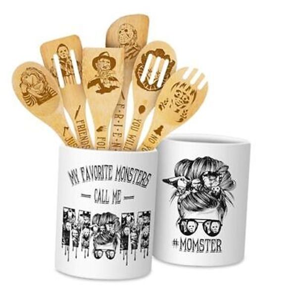 My Favorite Monsters Call Me Mom Cooking Utensils Set, Christmas 02. Momster